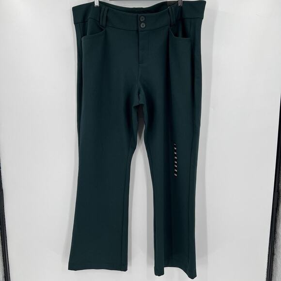 Torrid Studio Signature Ponte Stretch Trousers Forest Green Dress Pants Size 26R - Picture 3 of 10